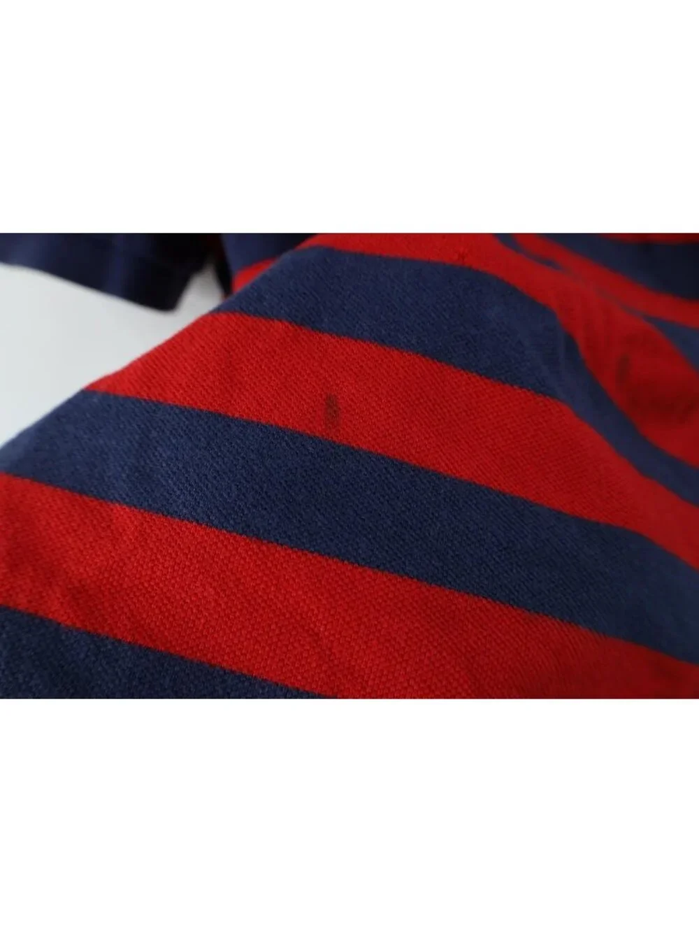 Vintage 90s Ralph Lauren Mens 2XL Distressed Striped Color Block Golf Polo Shirt